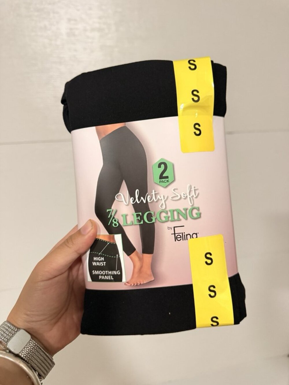 Felina Velvety Soft 7/8 Legging Women's 2-Pack Black S